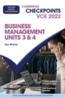 Image for Cambridge Checkpoints VCE Business Management Units 3&amp;4 2022 Code