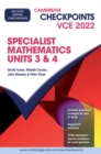 Image for Cambridge Checkpoints VCE Specialist Mathematics Units 3&amp;4 2022 Code