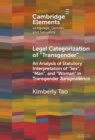 Image for Legal categorization of &#39;transgender&#39;: an analysis of statutory interpretation of &#39;sex&#39;, &#39;man&#39;, and &#39;woman&#39; in transgender jurisprudence