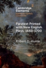Image for Paratext Printed With New English Plays, 1660-1700