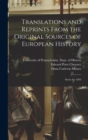 Image for Translations and Reprints From the Original Sources of European History