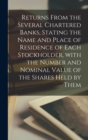 Image for Returns From the Several Chartered Banks, Stating the Name and Place of Residence of Each Stockholder, With the Number and Nominal Value of the Shares Held by Them [microform]