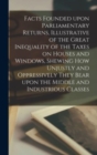 Image for Facts Founded Upon Parliamentary Returns, Illustrative of the Great Inequality of the Taxes on Houses and Windows, Shewing How Unjustly and Oppressively They Bear Upon the Middle and Industrious Class