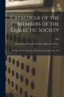 Image for Catalogue of the Members of the Dialectic Society