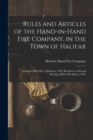 Image for Rules and Articles of the Hand-in-Hand Fire Company, in the Town of Halifax [microform] : Instituted 28th Day of January, 1789, Revised at a Special Meeting, Held 10th March, 1835