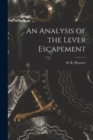 Image for An Analysis of the Lever Escapement [microform]