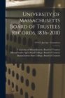 Image for University of Massachusetts Board of Trustees Records, 1836-2010; 1970-71 Jan-Apr : Committees