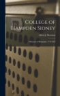 Image for College of Hampden Sidney; Dictionary of Biography, 1776-1825