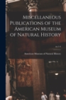 Image for Miscellaneous Publications of the American Museum of Natural History; no.1-4