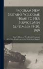 Image for Program New Britain&#39;s Welcome Home to Her Service Men September 15-20, 1919