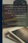 Image for Constitution, By-laws and Rules of Order of Maitland Division, Number 71 of the Sons of Temperance, Canada West [microform]