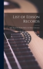 Image for List of Edison Records [microform]