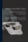 Image for Association Test : Being a Part of the Report of the Committee of the American Psychological Association on the Standardizing of Procedure in Experimental Tests