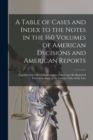 Image for A Table of Cases and Index to the Notes in the 160 Volumes of American Decisions and American Reports