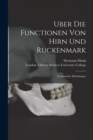 Image for Uber Die Functionen Von Hirn Und Ruckenmark [electronic Resource] : Gesammelte Mitteilungen