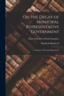 Image for On the Decay of Municipal Representative Government