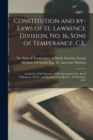 Image for Constitution and By-laws of St. Lawrence Division, No. 16, Sons of Temperance, C.E. [microform]