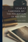 Image for UGAAE 4,3 Gardiner, AH - The Inscription of Mes (1905)