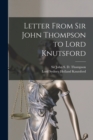 Image for Letter From Sir John Thompson to Lord Knutsford [microform]