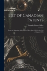 Image for List of Canadian Patents [microform]
