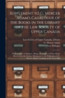 Image for Supplement to G. Mercer Adam&#39;s Catalogue of the Books in the Library of the Law Society of Upper Canada [microform]