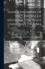 Image for Announcement of the College of Medicine, the State University of Iowa; 1885/86