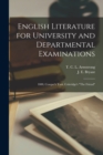 Image for English Literature for University and Departmental Examinations [microform]