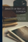 Image for Speech of Rev. J.C. Lovejoy [microform]