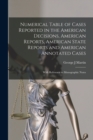 Image for Numerical Table of Cases Reported in the American Decisions, American Reports, American State Reports and American Annotated Cases : With Reference to Monographic Notes