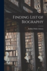 Image for Finding List of Biography