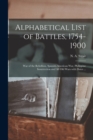 Image for Alphabetical List of Battles, 1754-1900