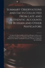 Image for Summary Observations and Facts Collected From Late and Authentic Accounts of Russian and Other Navigators [microform]