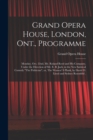 Image for Grand Opera House, London, Ont., Programme [microform]