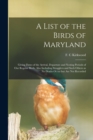 Image for A List of the Birds of Maryland
