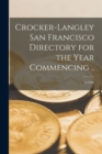 Image for Crocker-Langley San Francisco Directory for the Year Commencing ..; 2-1906