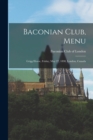 Image for Baconian Club, Menu [microform] : Grigg House, Friday, May 27, 1898, London, Canada