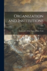 Image for Organization and Institutions; 1903