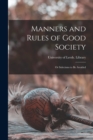 Image for Manners and Rules of Good Society