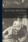 Image for As It Was Written : a Jewish Musician&#39;s Story