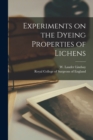 Image for Experiments on the Dyeing Properties of Lichens