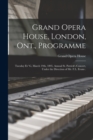 Image for Grand Opera House, London, Ont., Programme [microform]