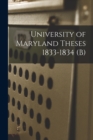 Image for University of Maryland Theses 1833-1834 (b)