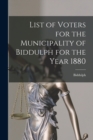 Image for List of Voters for the Municipality of Biddulph for the Year 1880 [microform]