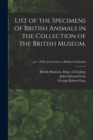 Image for List of the Specimens of British Animals in the Collection of the British Museum.; pt.1 (1848) [Centronle or Radiated Animals]