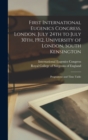 Image for First International Eugenics Congress, London, July 24th to July 30th, 1912, University of London, South Kensington : Programme and Time Table