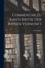 Image for Commentar zu Kants Kritik Der Reinen Vernunft