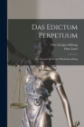 Image for Das Edictum Perpetuum : Ein Versuch Zu Dessen Wiederherstellung