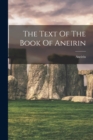 Image for The Text Of The Book Of Aneirin