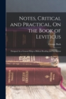 Image for Notes, Critical and Practical, On the Book of Leviticus