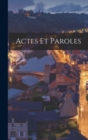 Image for Actes et Paroles